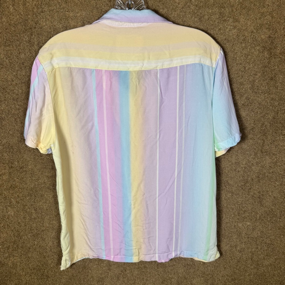 Cactus Man Mens Medium Button Down Pastel Short Sleeve Soft Colorful Ricky Singh - Picture 7 of 9